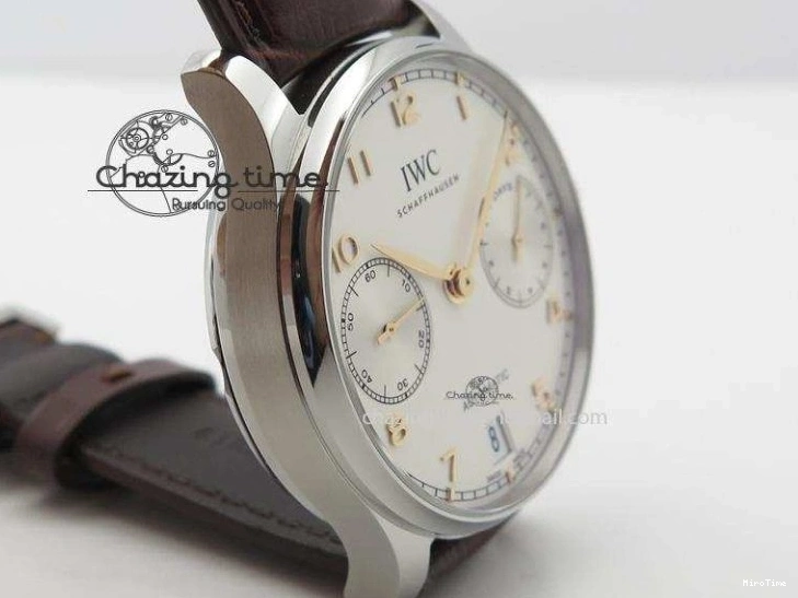MIROTIME 0726 MoistureWicking Portuguese Real PR IW500704 ZF 1:1 Best Edition On Brown Leather Strap A52010 V 7311